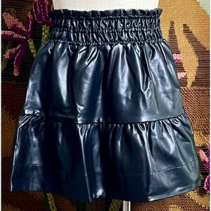 Anthropologie Somerset Faux Leather Skirt XL